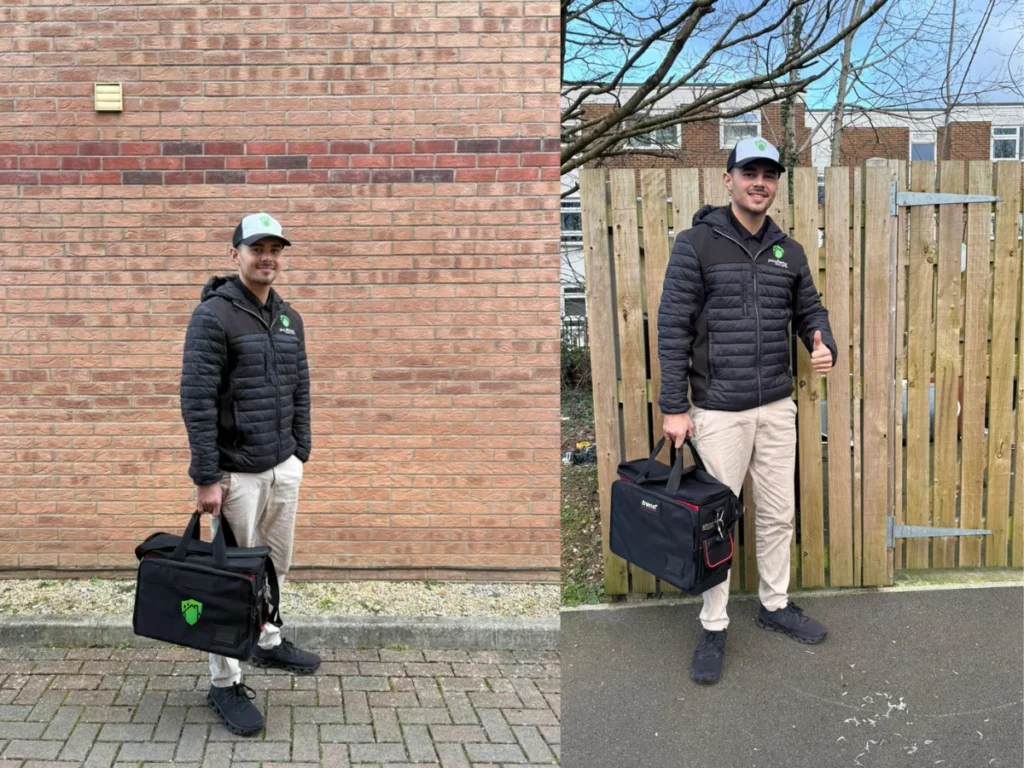 Proofterior surveyor walking a homeowner through a complimentary damp survey