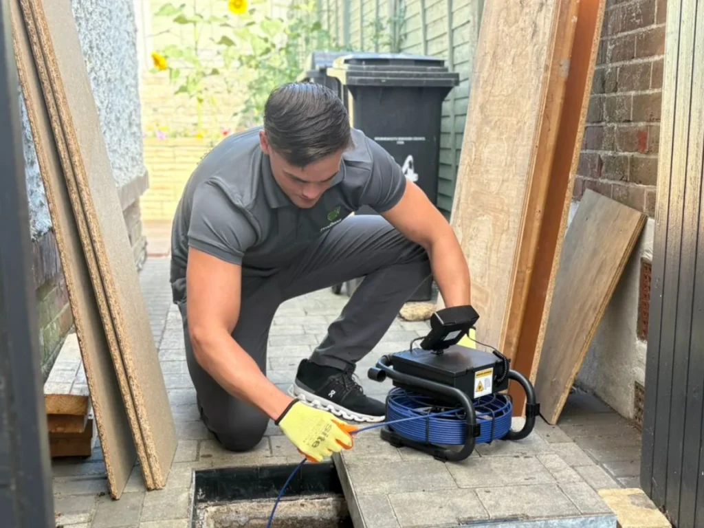 CCTV drain survey carried out by Proofterior
