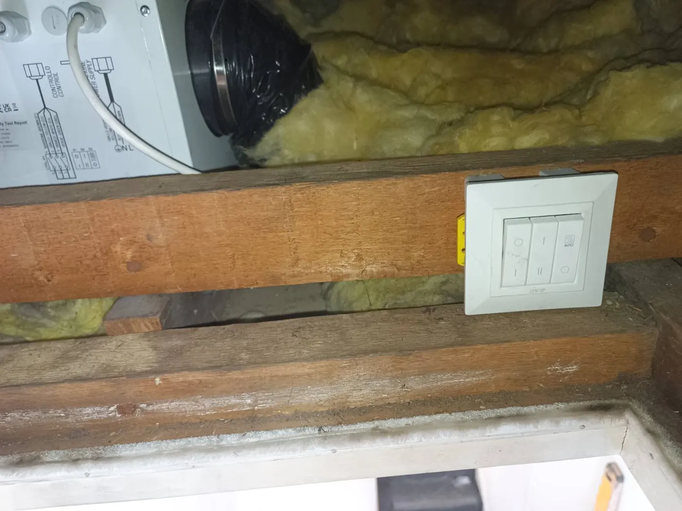 Positive Input Ventilation unit installed in the loft of a Southampton home