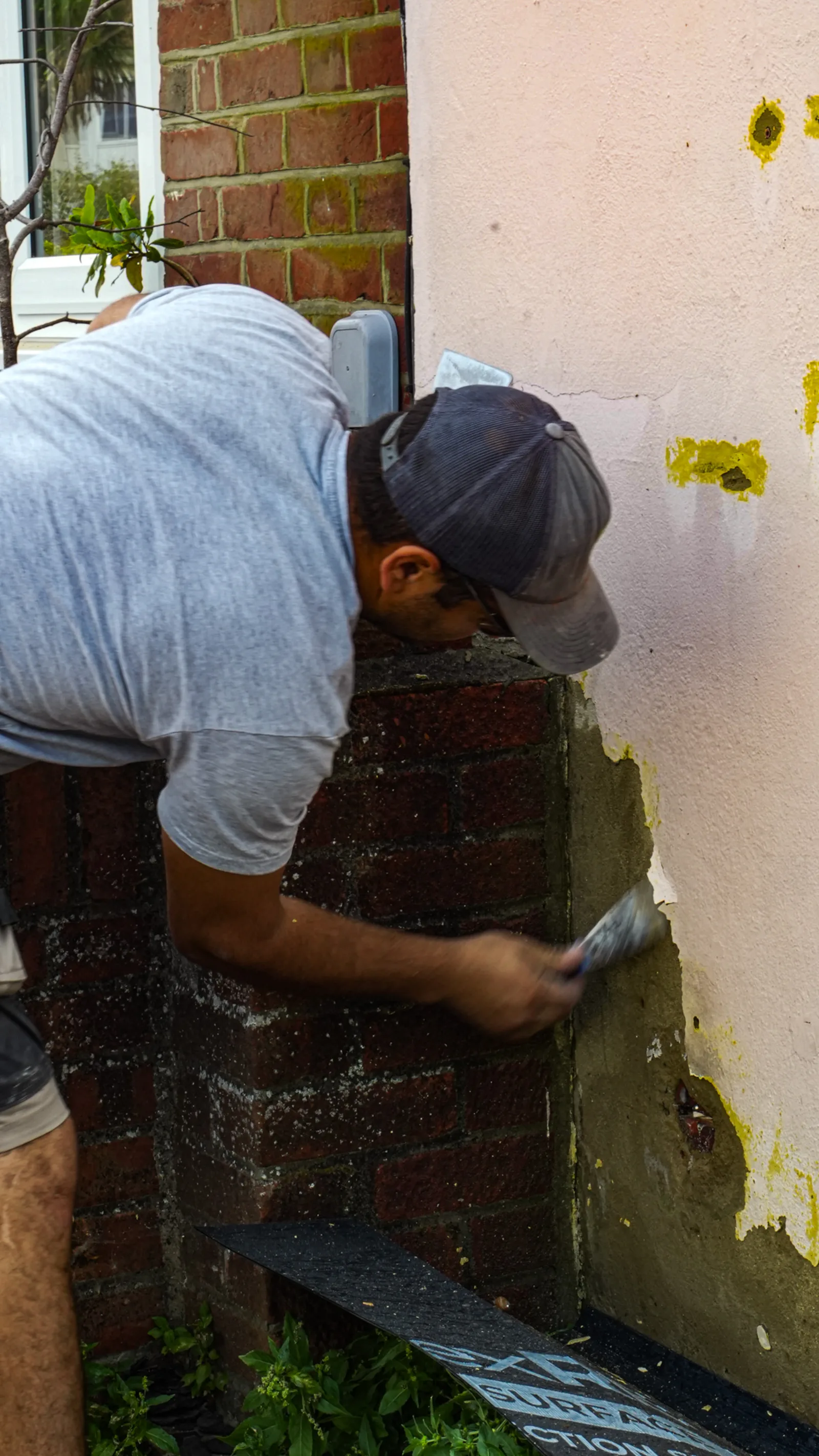 Repaired and re-pointed masonry after Proofterior water damage restoration