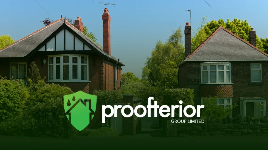 Two neighbouring houses in Dorset, illustrating Proofterior’s damp proofing and home protection services.