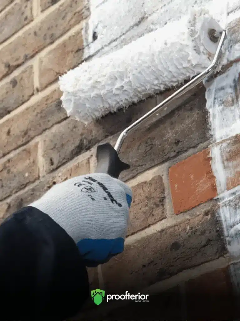 Applying protective treatment to brickwork