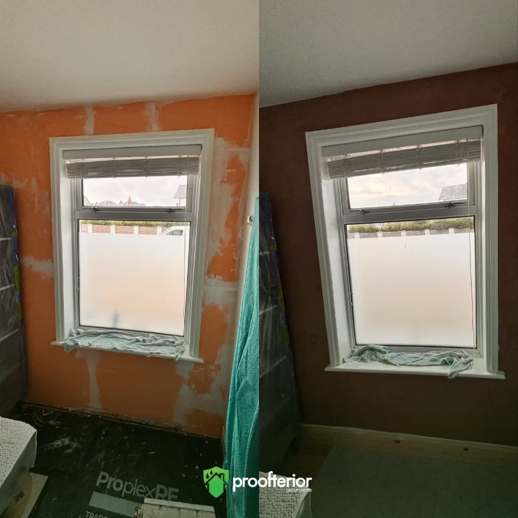 Completed Weymouth home interior featuring smooth, insulated walls that enhance heat retention and overall living comfort after Iso-therm installation.