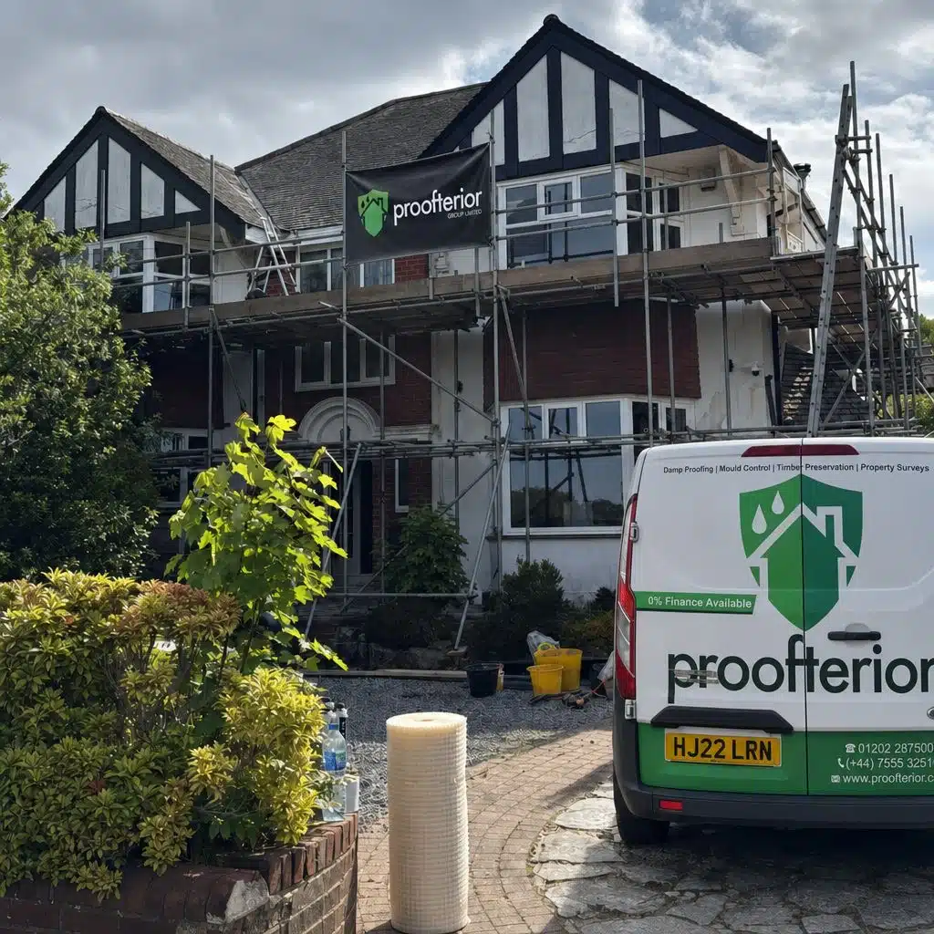 Damp proofing job in bournemouth with our in house specialist team on