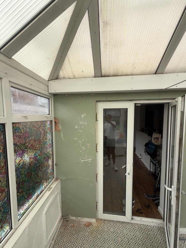 Internal wall paint flaking